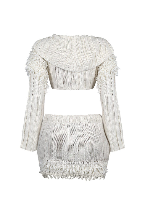 Briana Knit Cropped Top & Skirt SET